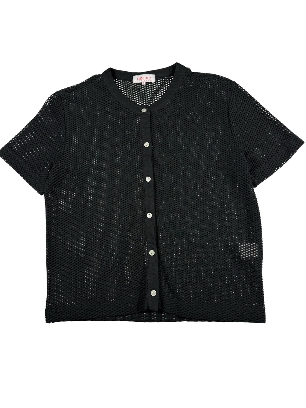 GOLDIE High Roller Luxe Fishnet shirt, S, NWOT